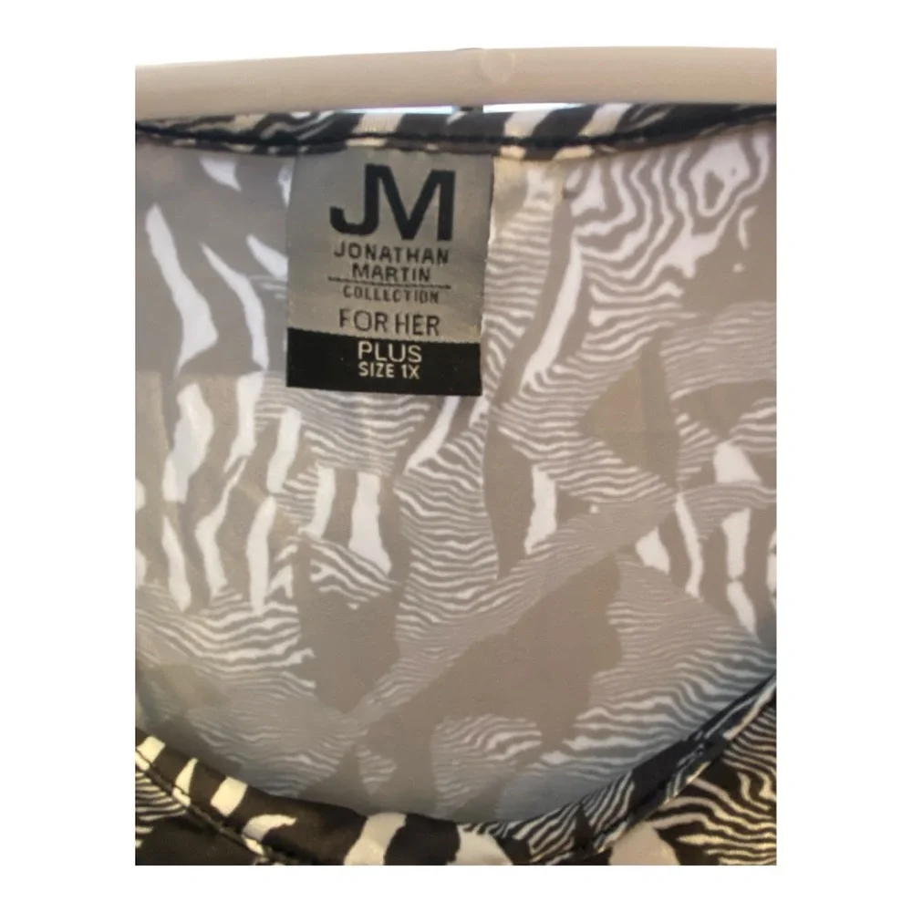 Jonathan Martin Gold and Black Ruched Tank Top
